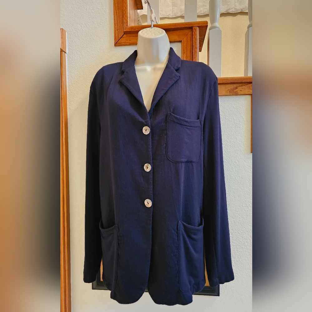 Bleusalt The Big Rock Boyfriend Blazer in Navy size 3